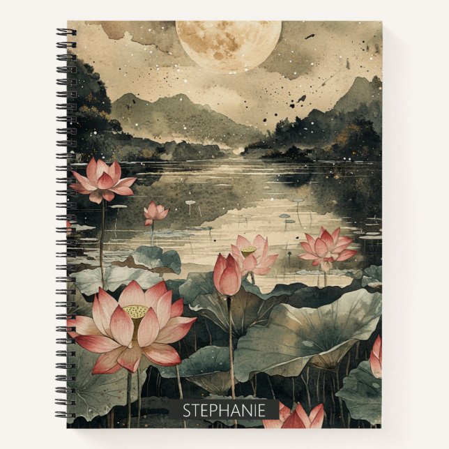 Carnet Lac de lotus au clair de lune (1) (Devant)
