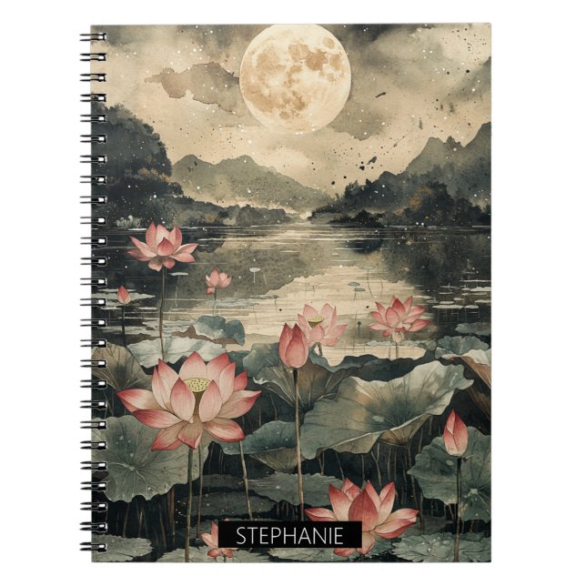 Carnet Lac de lotus au clair de lune (1) (Devant)