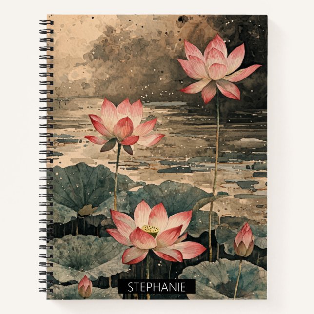 Carnet Lac de lotus au clair de lune (3) (Devant)