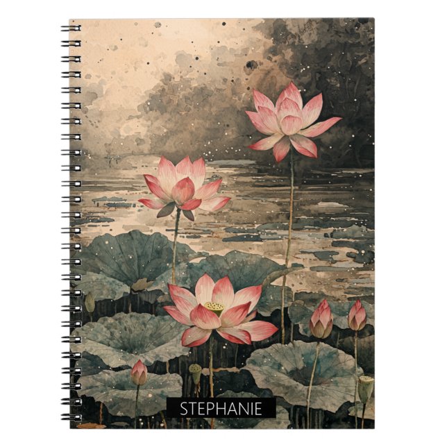 Carnet Lac de lotus au clair de lune (3) (Devant)