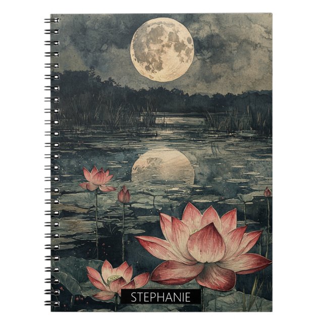 Carnet Lac de lotus au clair de lune (4) (Devant)