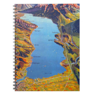 Carnet Lac vintage de Thun Suisse Voyage