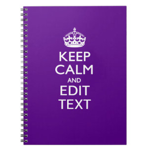 Carnet L'accent pourpre gardent le calme et votre texte