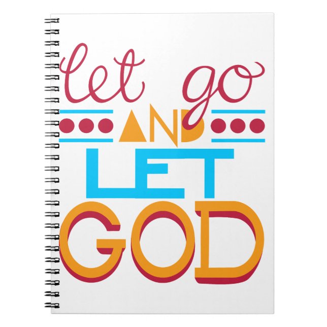 Carnet Lâche prise et laisse DIEU (Typographie originale) (Devant)
