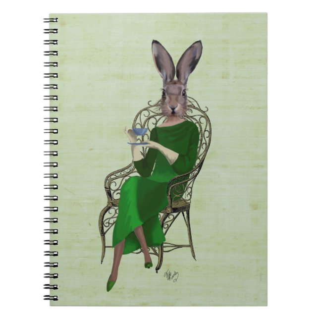 Carnet Lady Bella Rabbit Prendre du thé 4 (Devant)