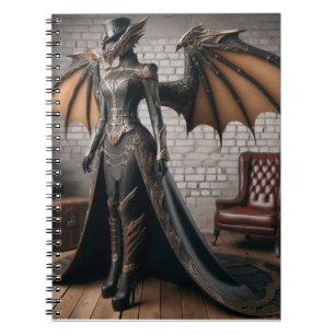 Carnet Lady Dragon Rider Steampunk Victorian Industrial