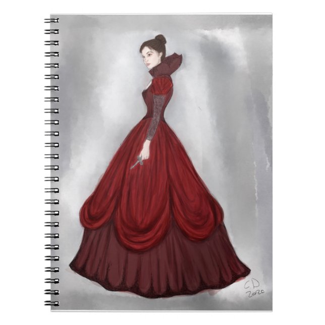 Carnet Lady In Red Poster plus grande carte postale Jouer (Devant)