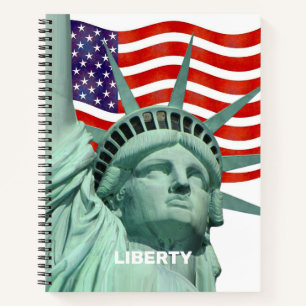 Carnet Lady Liberty et drapeau américain