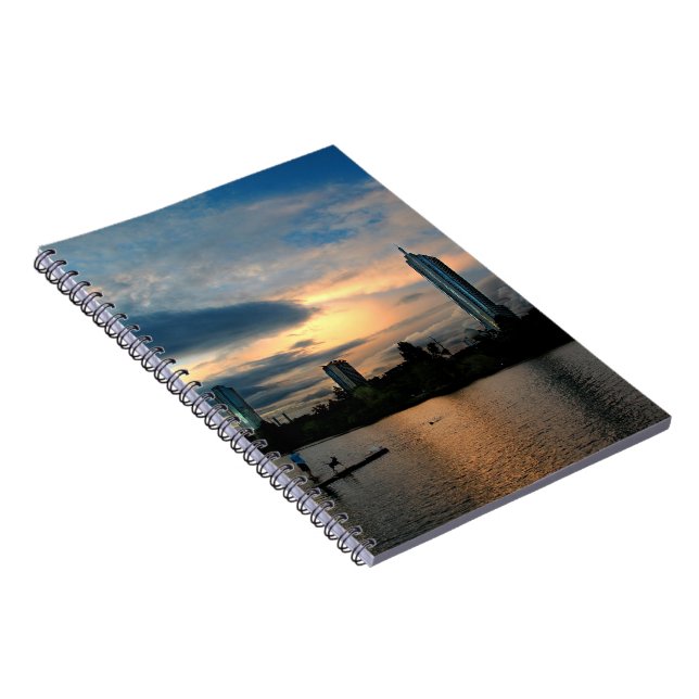 Carnet Ladybird Lake Dog Park Sunset Austin Texas Skyline (Côté Droit)