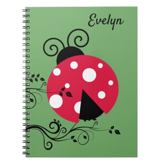 Carnet Ladybug de la dame personnalisée (Devant)