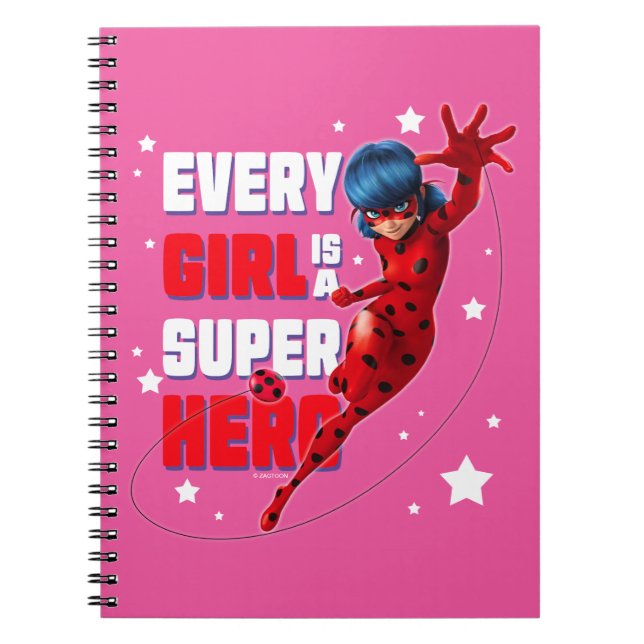 Carnet Ladybug Every Girl est un super héros (Devant)