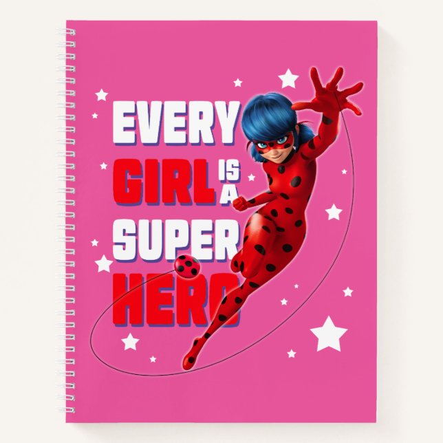 Carnet Ladybug Every Girl est un super héros (Devant)