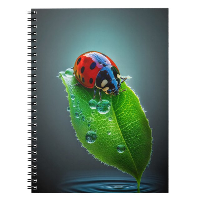 Carnet Ladybug Leaf Calme Nature Tranquille Saison paisib (Devant)