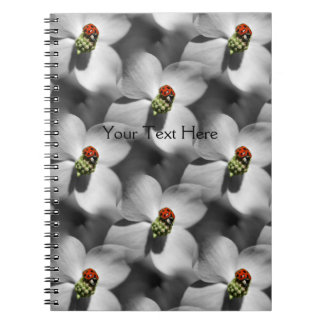 Carnet Ladybug Sur Dogwood Flower Nature Motif