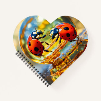 Carnet Ladybugs dans une goutte d'eau