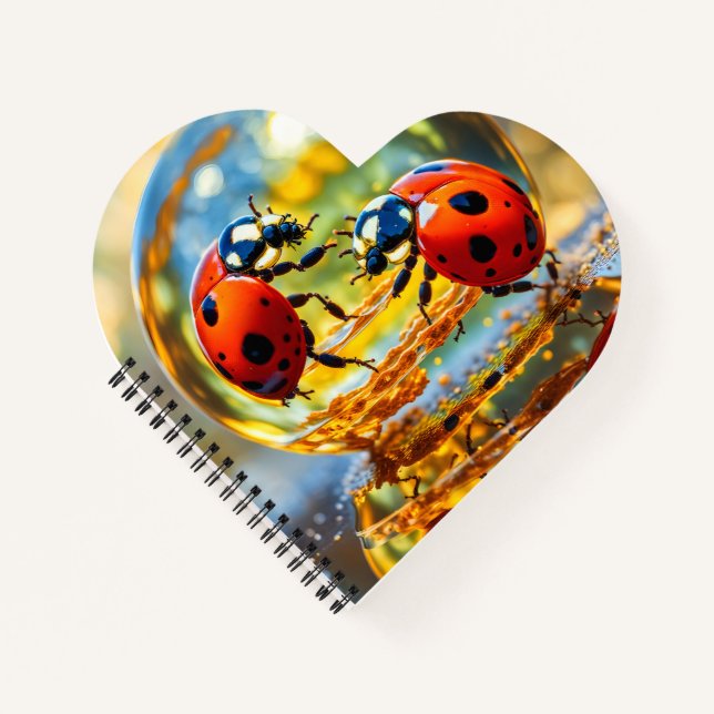 Carnet Ladybugs dans une goutte d'eau (Devant)