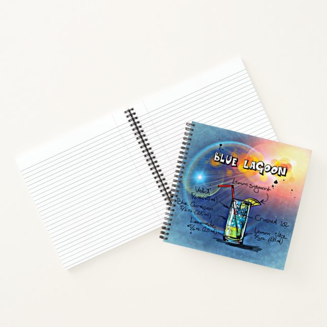 Carnet Lagon Bleu (#12 sur 12 jeux de recettes de boisson (Intérieur)