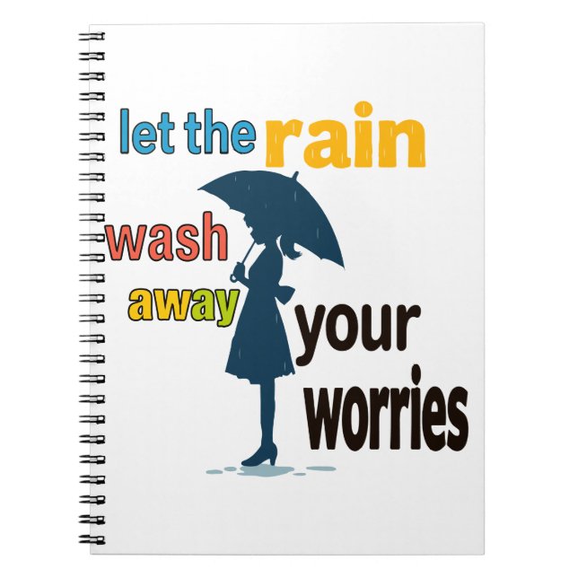 Carnet Laisse la pluie te laver tes soucis (Devant)
