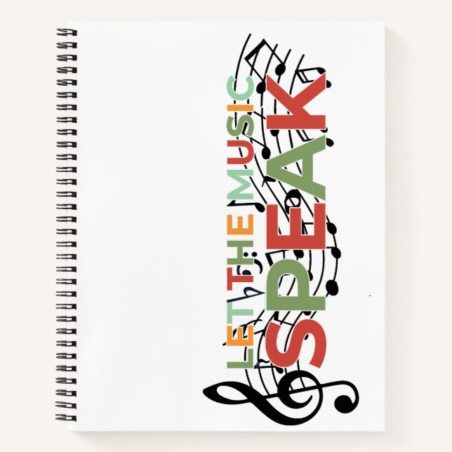 Carnet Laissez La Musique Parler, Notes Musicales (Devant)