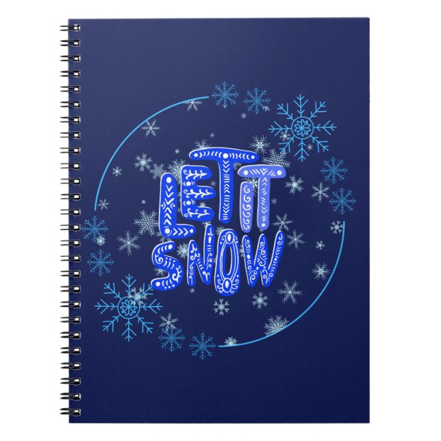CARNET LAISSEZ-LA NEIGER DES FLAKES DE NEIGE... (Devant)