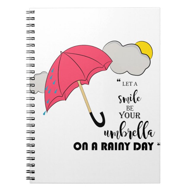 Carnet laissez un sourire être votre parapluie un jour (Devant)