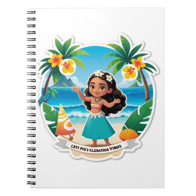 Carnet L'ambiance d'anniversaire de Moana sur l'île ! (Devant)