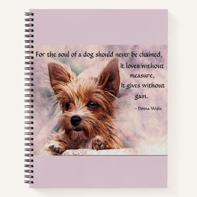 Carnet L'âme d'un chien - Yorkie (Devant)