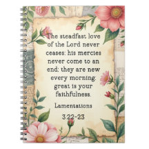 Lamentations 3:22–23 Conception Florale Vintage 