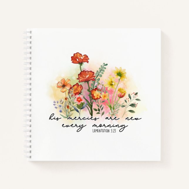 Carnet Lamentations 3:23 His Mercies New Every Morning (Devant)