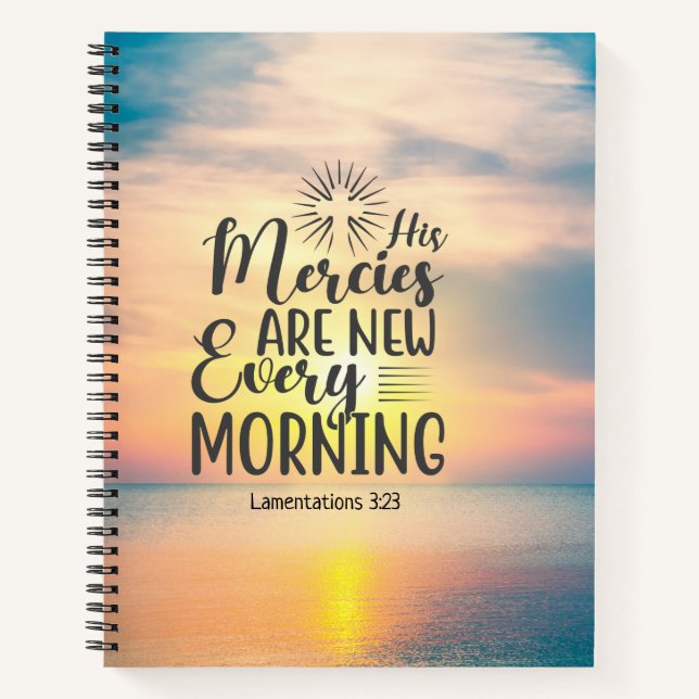 Carnet Lamentations 3:23 His Mercies New Every Morning (Devant)