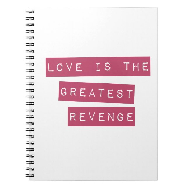 Carnet L'Amour Est Le Plus Grand Revenge (Devant)