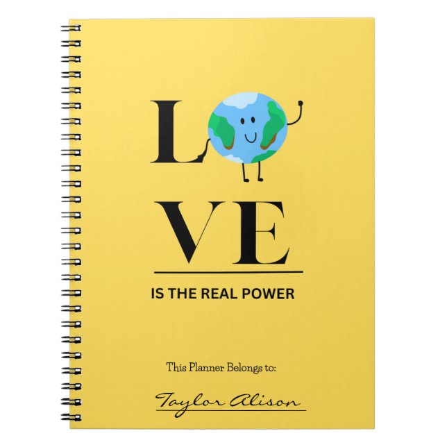 CARNET L'AMOUR EST LE VÉRITABLE PLANNER DU POUVOIR (Devant)