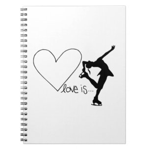 Carnet L'amour est patinage artistique, patineur de fille