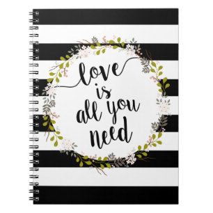 Carnet L'amour est tout que vous avez besoin… Guirlande
