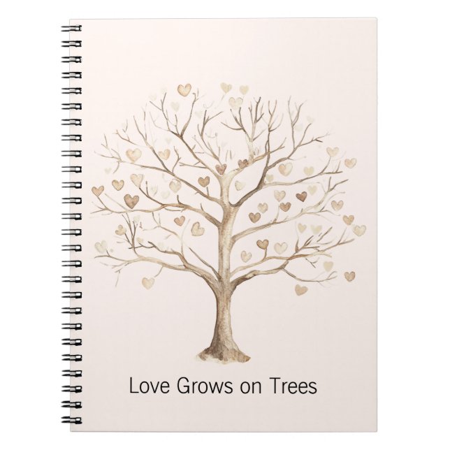 Carnet L'amour grandit sur les cœurs d'arbres (Devant)