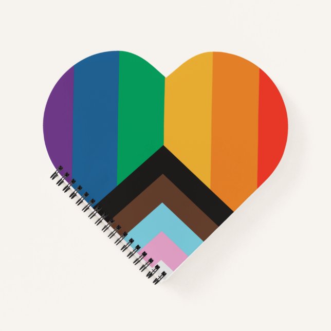 Carnet L'amour LGBT+pride. drapeau arc-en-ciel (Devant)