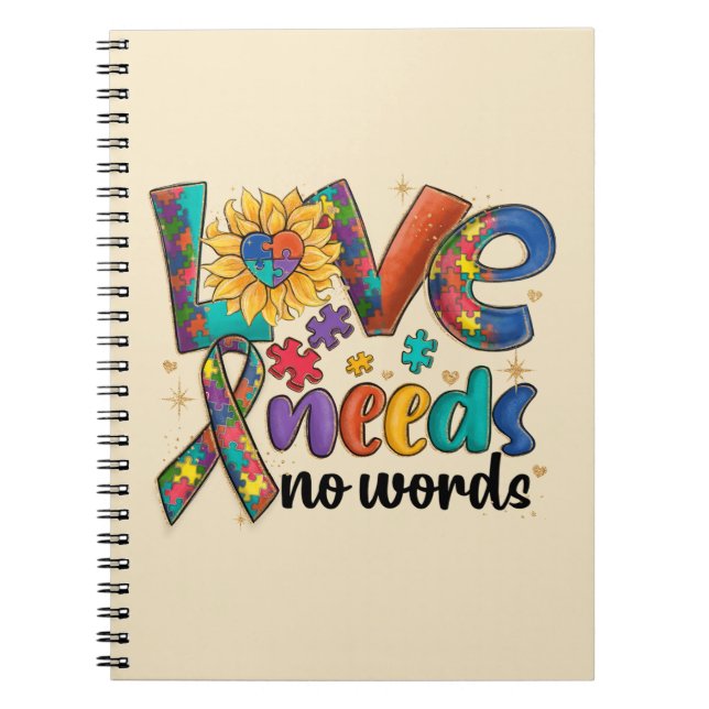 Carnet L'amour n'a pas besoin de mots - Sensibilisation s (Devant)
