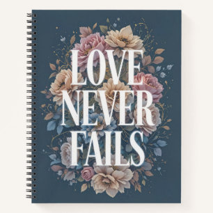 Carnet L'amour n'échoue jamais Art Floral Inspirationnel