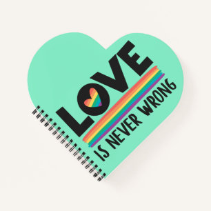 Carnet L'amour n'est jamais mal arc-en-ciel le mois de la