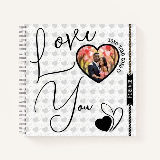 Carnet L'amour personnalisé Vous pour la Saint Valentin (Devant)