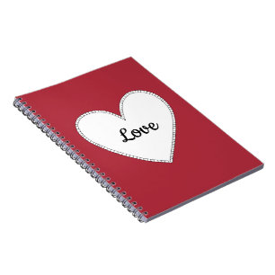 Carnet L'amour rouge au coeur blanc