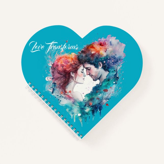 Carnet L'amour transforme le coeur en forme (Devant)