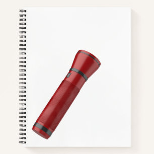 Carnet Lampe de poche rouge moderne