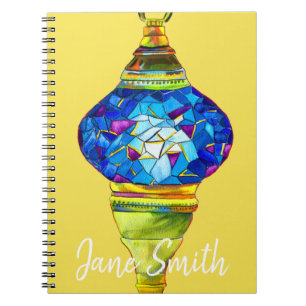 Carnet Lampes turques mosaïque art aquarelle