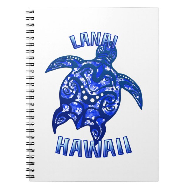 Carnet Lanai Hawaii Vacances Tortue Tribale (Devant)