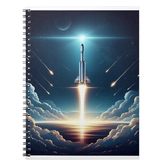 Carnet Lancement de la fusée SpaceX dans le ciel (Devant)