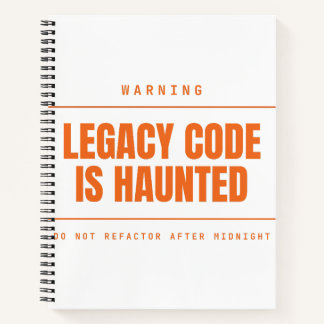 Carnet L'ancien code est hanté Drôle de programmeur dével