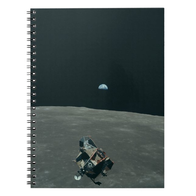 Carnet Lander lunaire Apollo et lever de terre sur la lun (Devant)