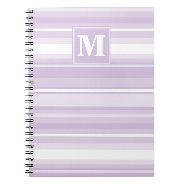 Carnet Landes violettes de chardon monogramme (Devant)