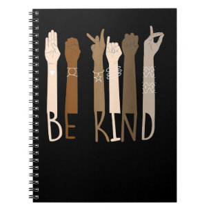 Carnet Langue des signes américaine ASL Be Kind Main Sign